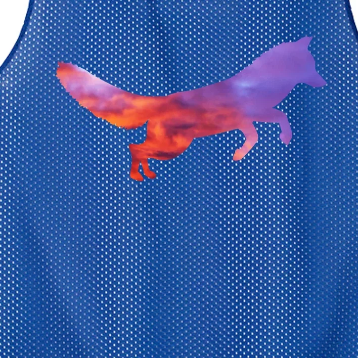 Red Fox With Evening Red Fox Gift Mesh Reversible Basketball Jersey Tank