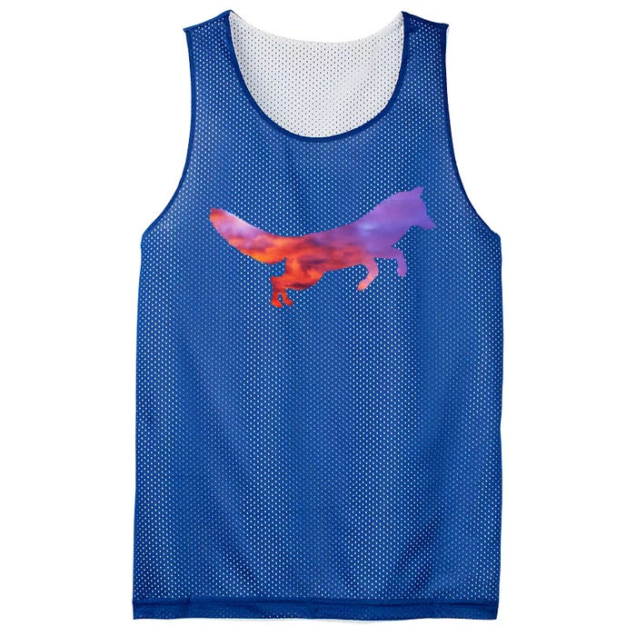 Red Fox With Evening Red Fox Gift Mesh Reversible Basketball Jersey Tank