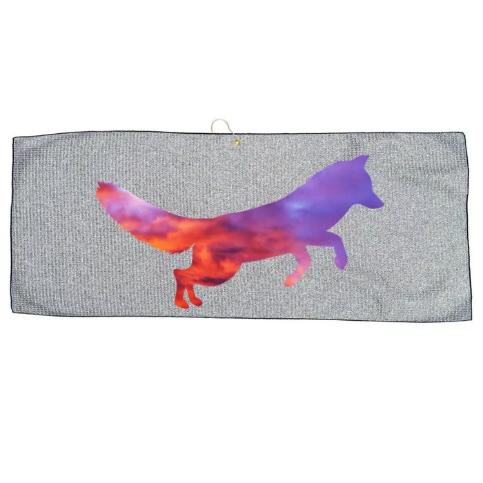 Red Fox With Evening Red Fox Gift Large Microfiber Waffle Golf Towel