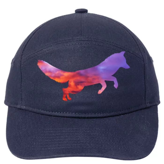 Red Fox With Evening Red Fox Gift 7-Panel Snapback Hat