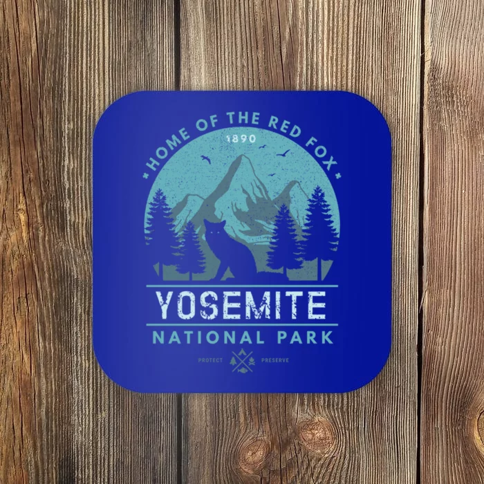 Red Fox Wilderness Gift Yosemite National Park California Coaster