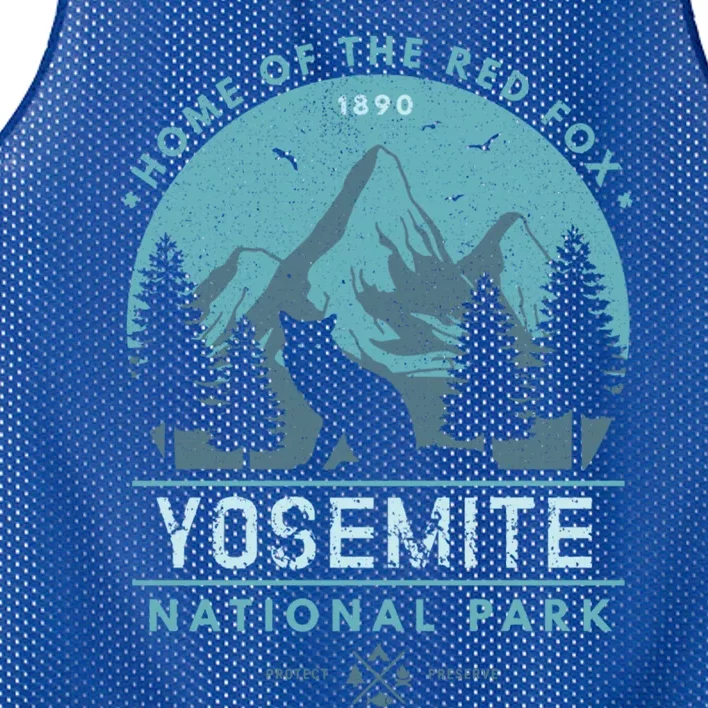 Red Fox Wilderness Gift Yosemite National Park California Mesh Reversible Basketball Jersey Tank