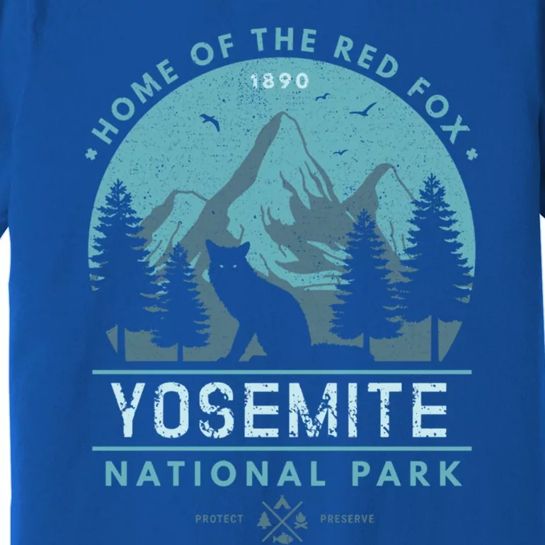 Red Fox Wilderness Gift Yosemite National Park California Premium T-Shirt