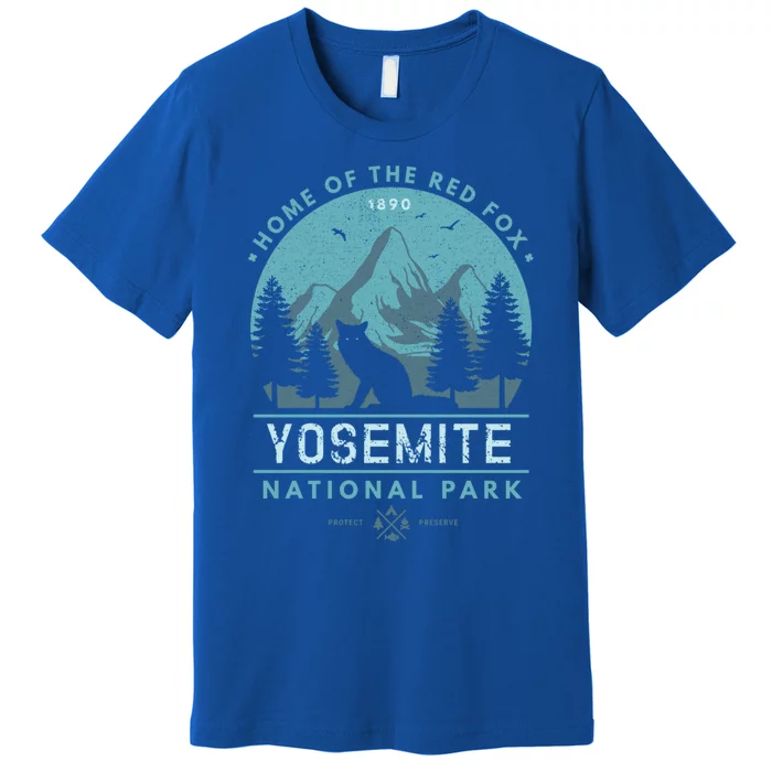 Red Fox Wilderness Gift Yosemite National Park California Premium T-Shirt