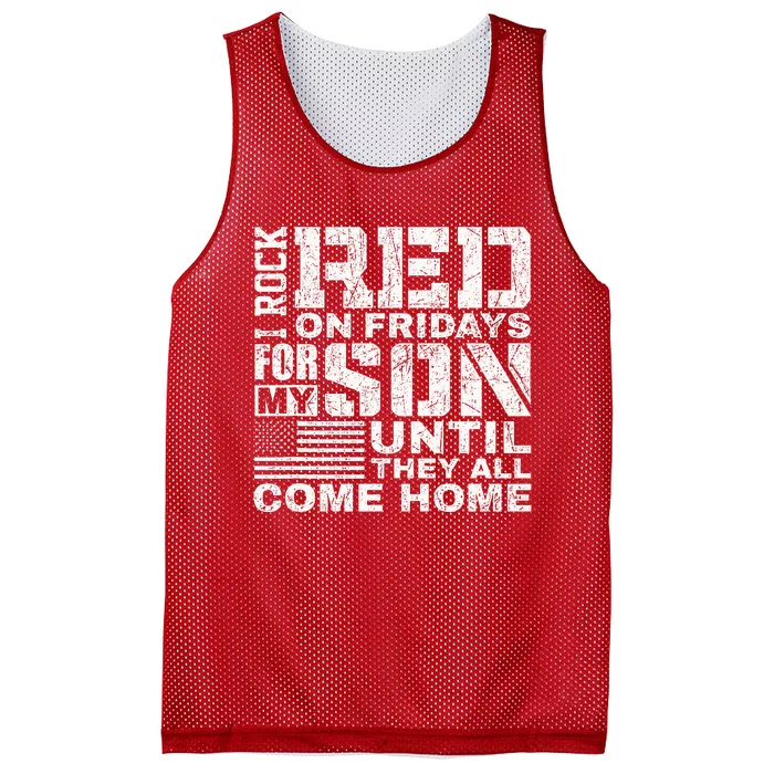 Red Friday Wear Red for My Son Vintage Military Soldier Dad Mesh Reversible Basketball Jersey Tank