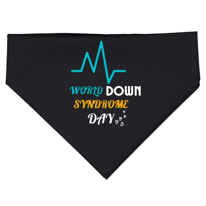 Relaxed Fit World Down Syndrom Day Gift USA-Made Doggie Bandana