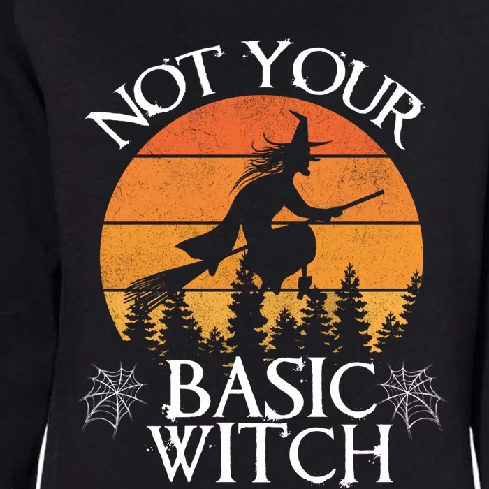 Retro Flying Witch Funny Halloween Basic Witch Costume Great Gift Womens California Wash Sweatshirt