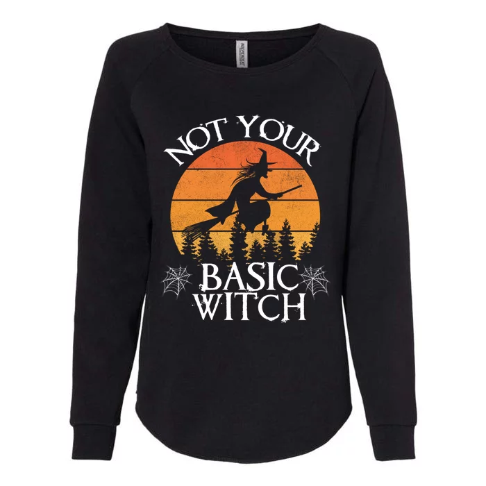 Retro Flying Witch Funny Halloween Basic Witch Costume Great Gift Womens California Wash Sweatshirt