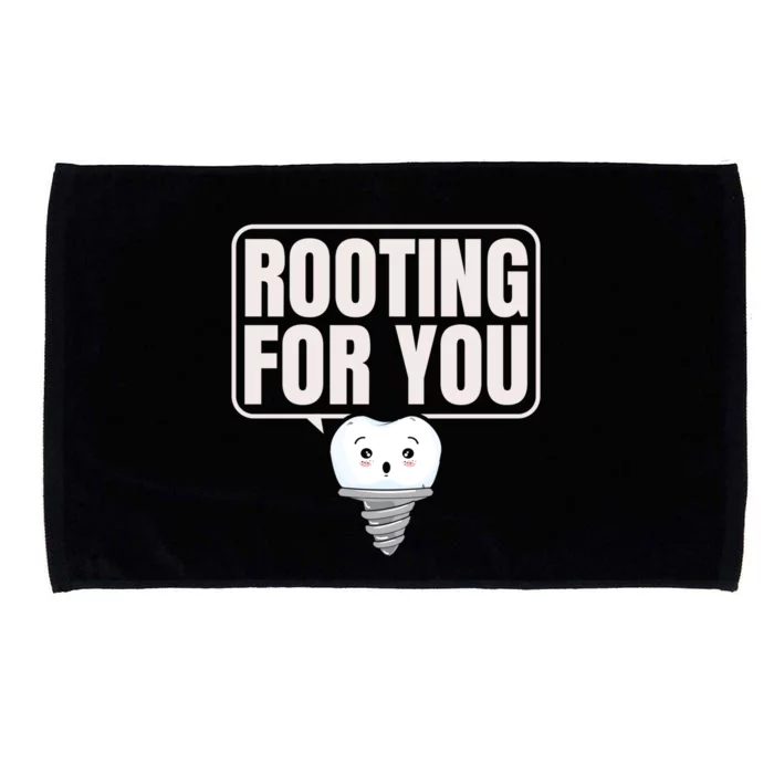 Rooting For You Dentist Dental Dentistry Tooth Fairy Great Gift Microfiber Hand Towel