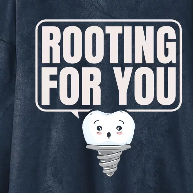 Rooting For You Dentist Dental Dentistry Tooth Fairy Great Gift Hooded Wearable Blanket