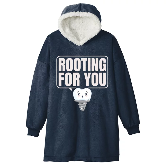 Rooting For You Dentist Dental Dentistry Tooth Fairy Great Gift Hooded Wearable Blanket