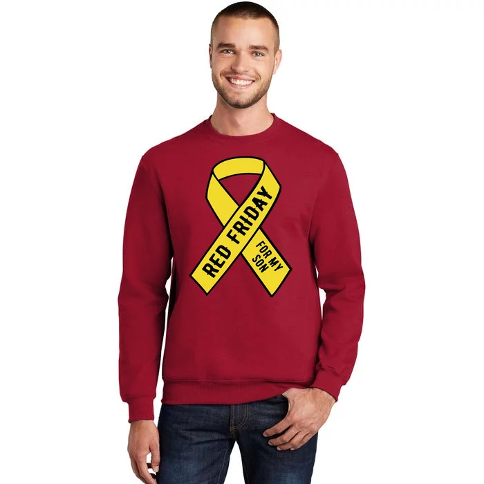 Red Friday Yellow Ribbon Military Son Tall Sweatshirt