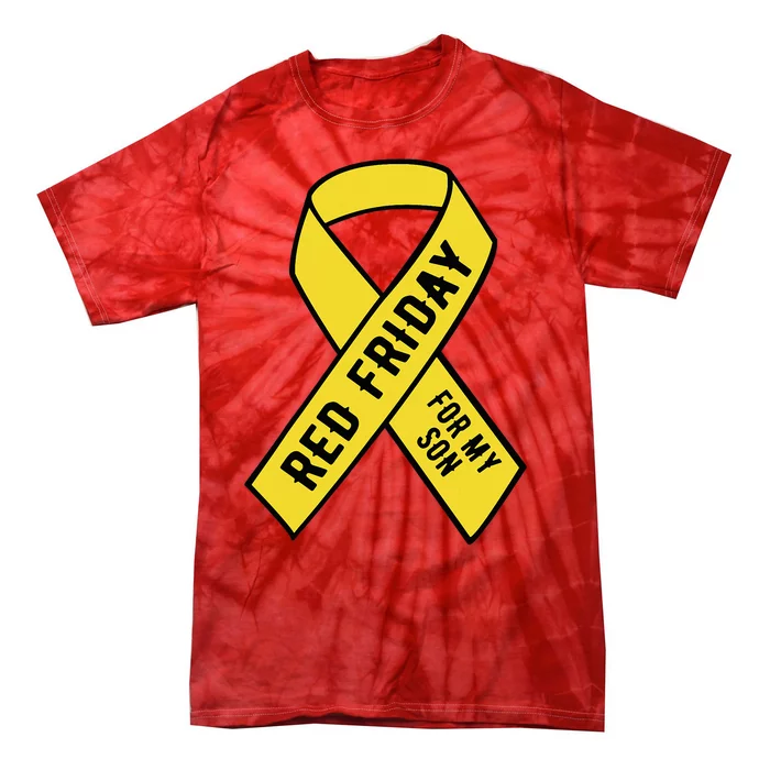 Red Friday Yellow Ribbon Military Son Tie-Dye T-Shirt