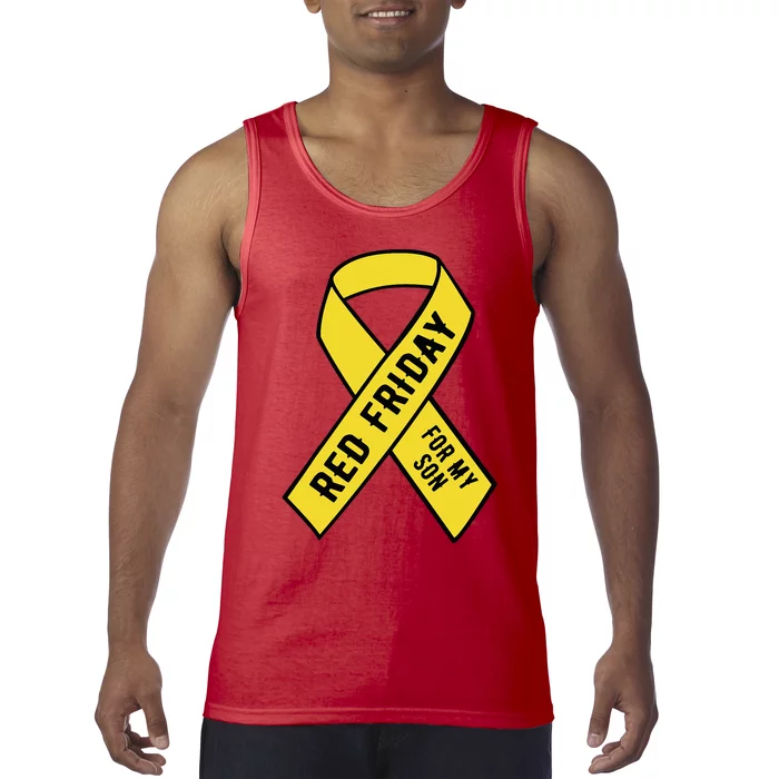 Red Friday Yellow Ribbon Military Son Tank Top