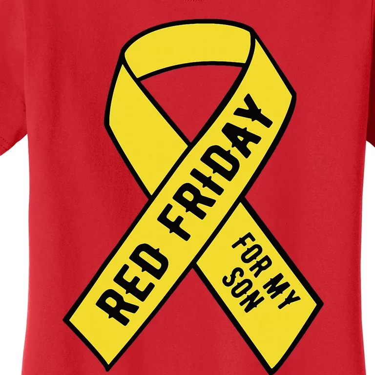 Red Friday Yellow Ribbon Military Son Women's T-Shirt