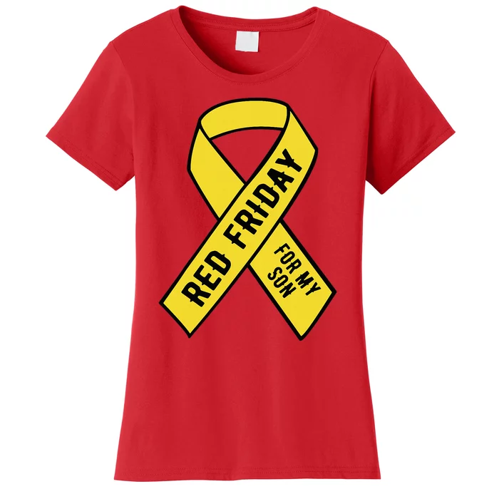 Red Friday Yellow Ribbon Military Son Women's T-Shirt