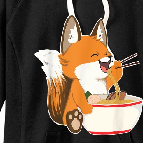 Ramen Fox Zookeeper Wildlife Lover Women's Fleece Hoodie