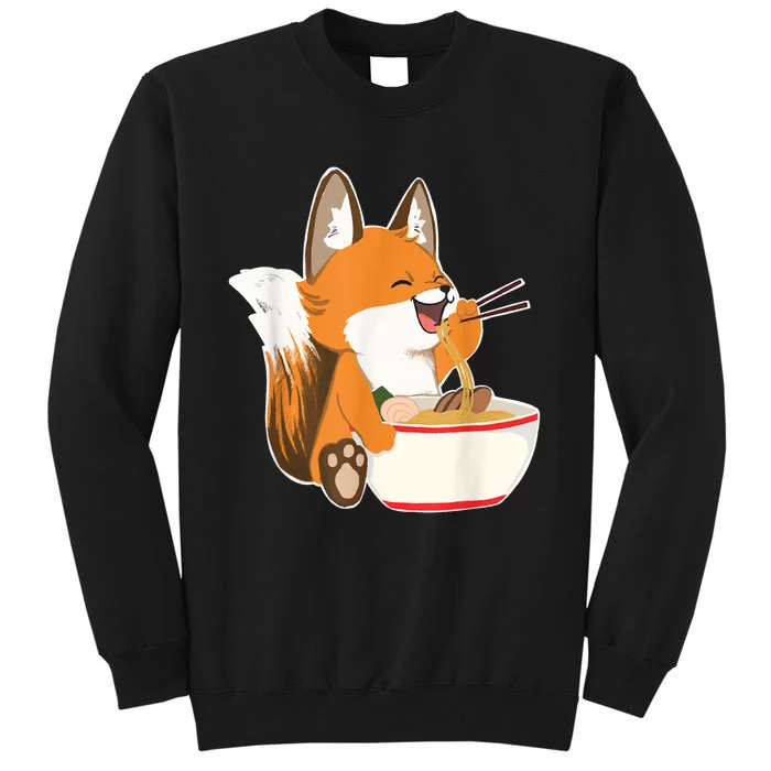 Ramen Fox Zookeeper Wildlife Lover Tall Sweatshirt