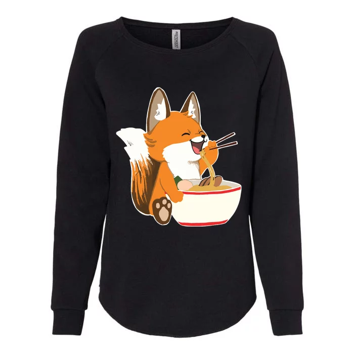 Ramen Fox Zookeeper Wildlife Lover Womens California Wash Sweatshirt