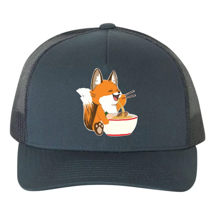 Ramen Fox Zookeeper Wildlife Lover Yupoong Adult 5-Panel Trucker Hat