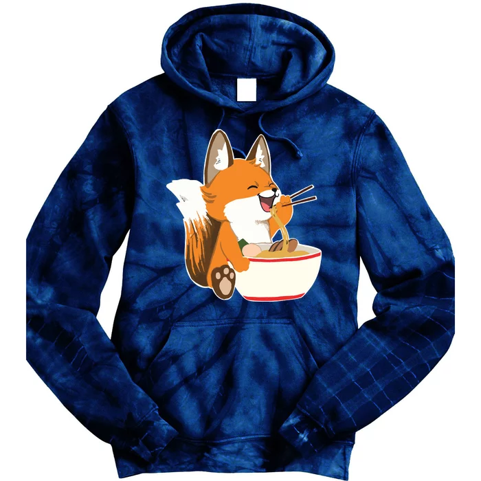 Ramen Fox Zookeeper Wildlife Lover Tie Dye Hoodie