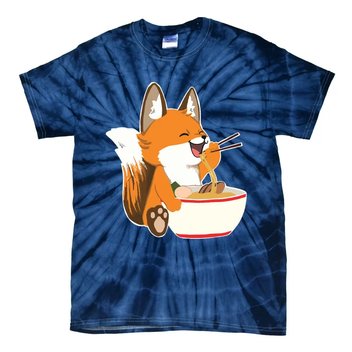 Ramen Fox Zookeeper Wildlife Lover Tie-Dye T-Shirt