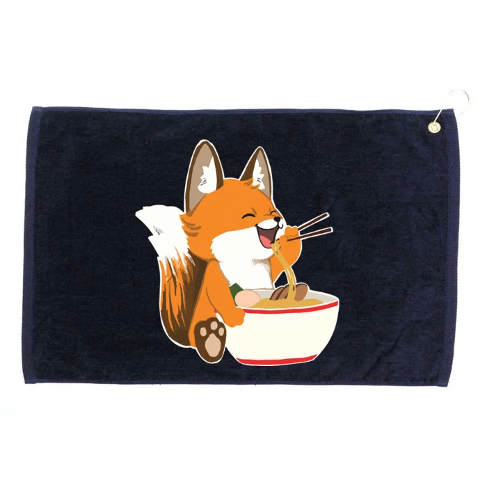 Ramen Fox Zookeeper Wildlife Lover Grommeted Golf Towel