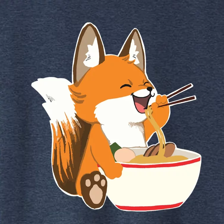 Ramen Fox Zookeeper Wildlife Lover Women's Crop Top Tee