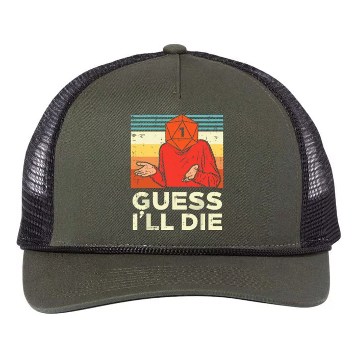 Rpg Gamer 1 Guess Ill Die Retro Rope Trucker Hat Cap