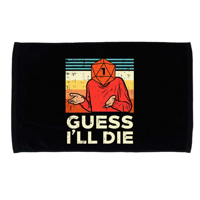 Rpg Gamer 1 Guess Ill Die Retro Microfiber Hand Towel