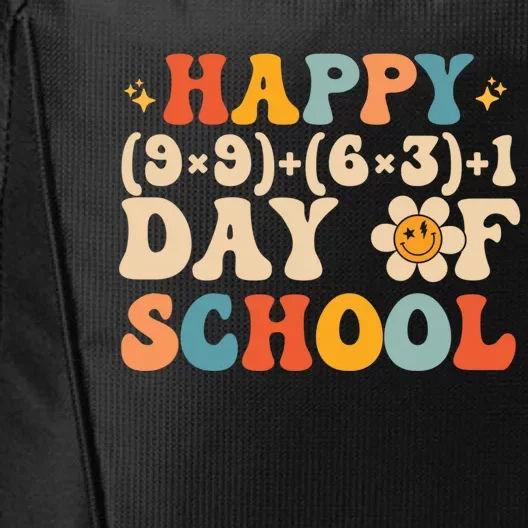 Retro Groovy 100 Days Of School Math Teacher Happy 100th Day Meaningful Gift City Backpack