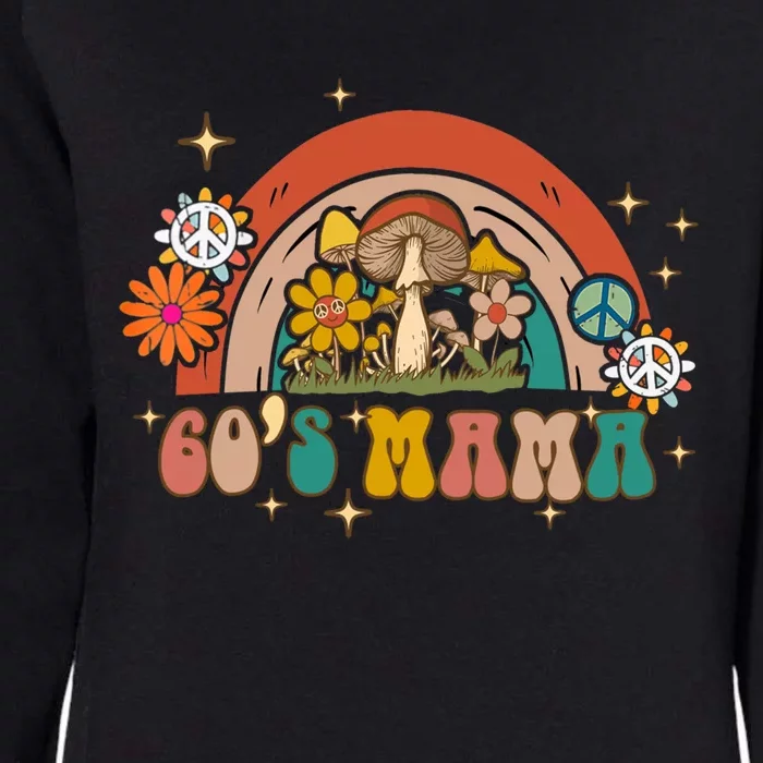 Retro Groovy 60s Mama Birthday Hippie Cute Rainbow Mama Gift Womens California Wash Sweatshirt