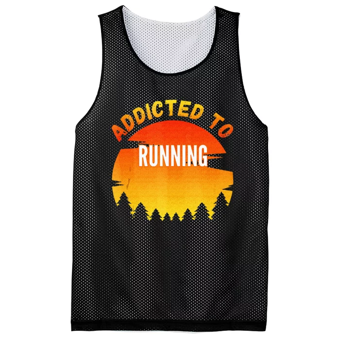 Running Gift Addicted To Running Mesh Reversible Basketball Jersey Tank