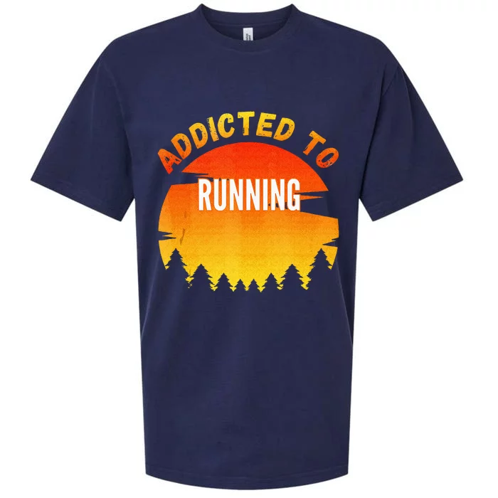 Running Gift Addicted To Running Sueded Cloud Jersey T-Shirt