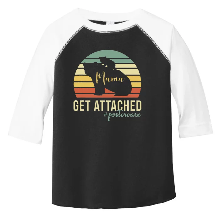 Retro Get Attached Foster Care Mom Mama Bear Cub Adoption Toddler Fine Jersey T-Shirt