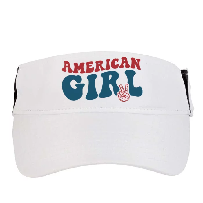 Retro Groovy All American Fourth 4th Of July Patriotic Adult Drive Performance Visor