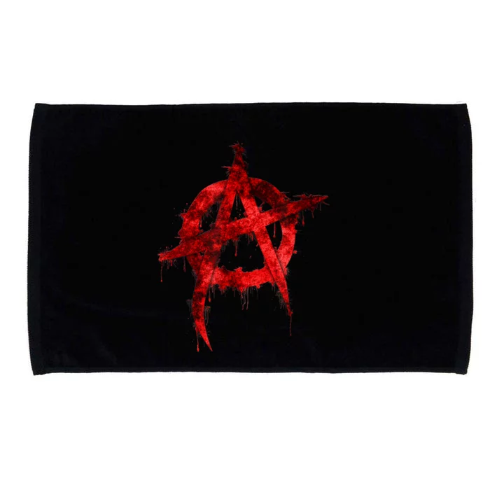 Red Graffiti Anarchy Symbol Microfiber Hand Towel