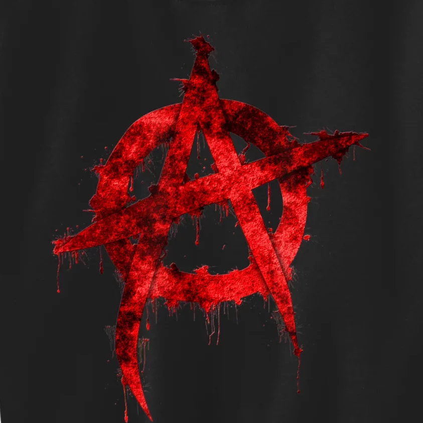 Red Graffiti Anarchy Symbol Kids Sweatshirt