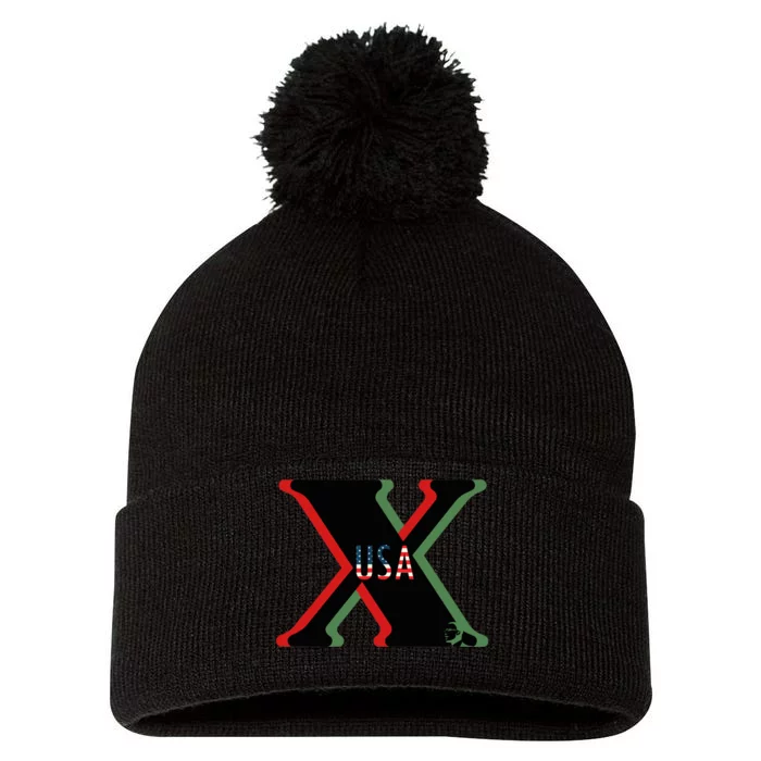 Red, Green And Black X History Month (With Image) Pom Pom 12in Knit Beanie