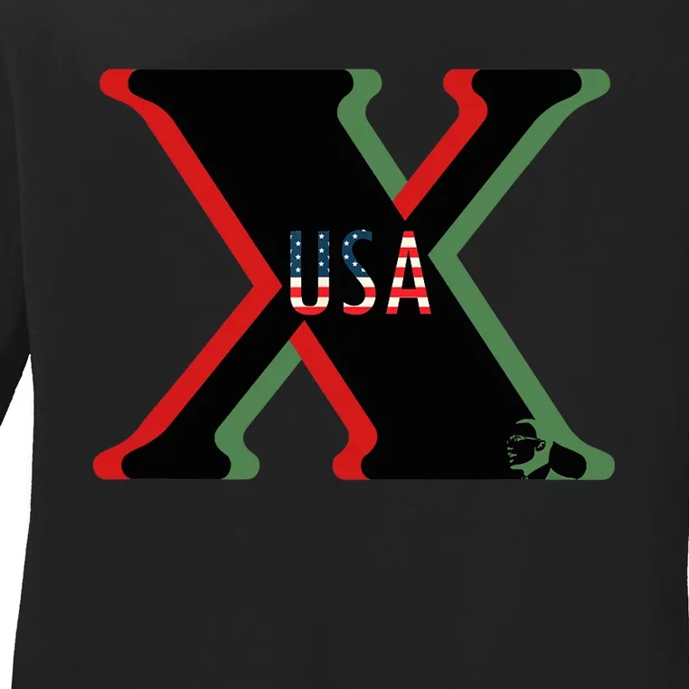 Red, Green And Black X History Month (With Image) Ladies Long Sleeve Shirt