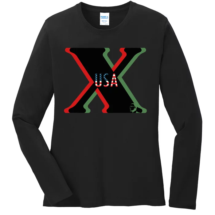 Red, Green And Black X History Month (With Image) Ladies Long Sleeve Shirt