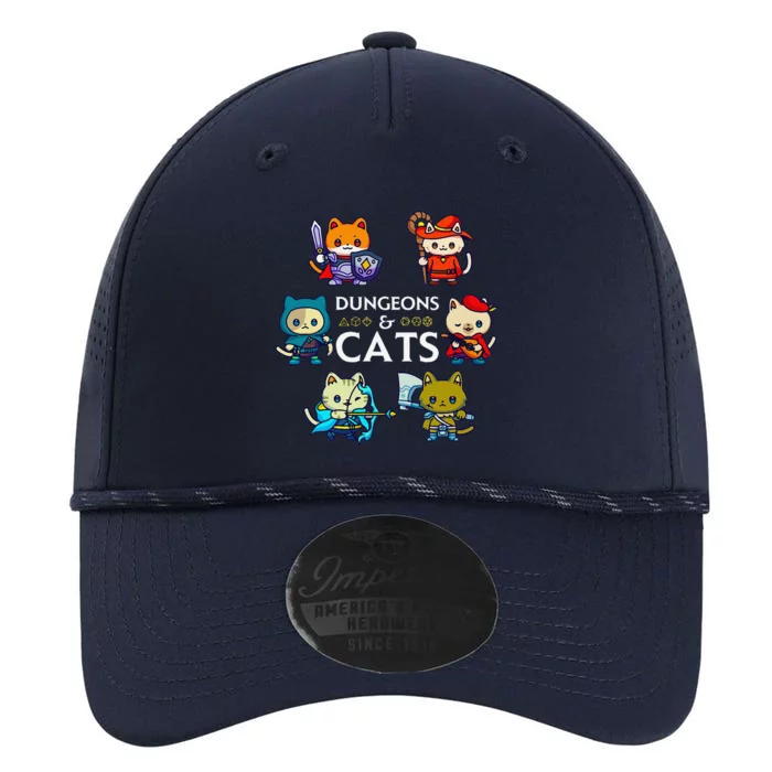 Rpg Gamer And Cats D20 Dice Nerdy Cute Cat Performance The Dyno Cap