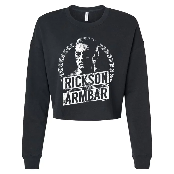 Rickson GracieS Armbar Show Your Bjj Pride Cropped Pullover Crew