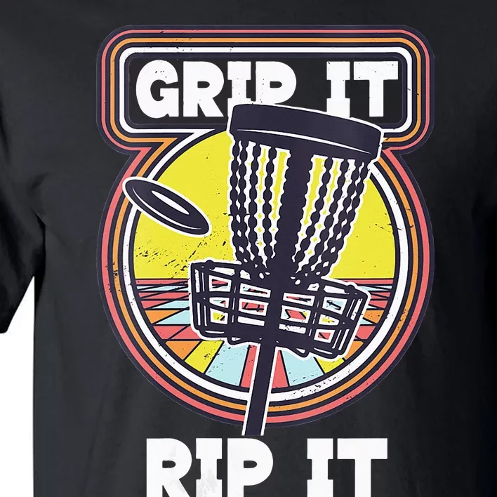 Retro Grip and Rip It Disc Golf Funny Tall T-Shirt