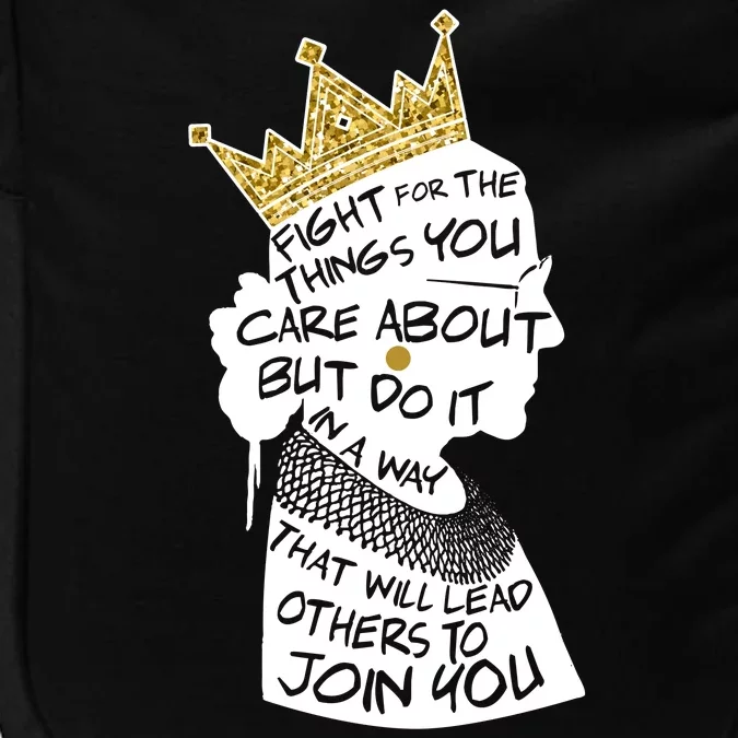 RGB Queen Crown Quote Tribute Ruth Bader Ginsburg Impact Tech Backpack