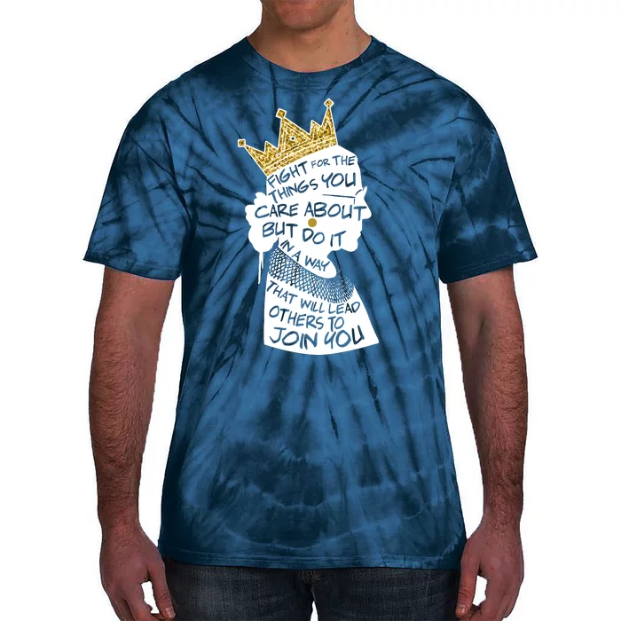 RGB Queen Crown Quote Tribute Ruth Bader Ginsburg Tie-Dye T-Shirt