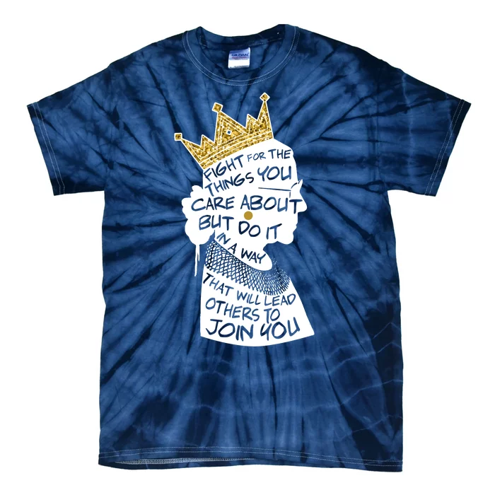 RGB Queen Crown Quote Tribute Ruth Bader Ginsburg Tie-Dye T-Shirt