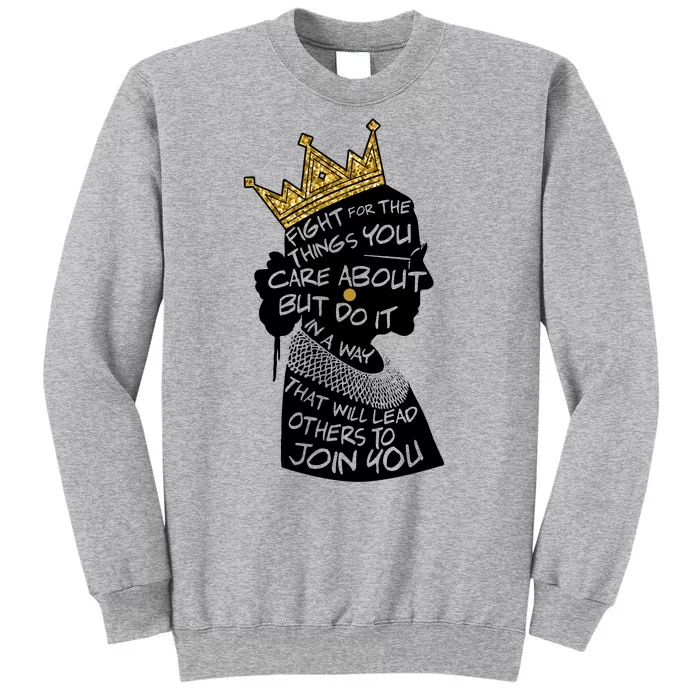 RGB Queen Crown Quote Tribute Ruth Bader Ginsburg Sweatshirt