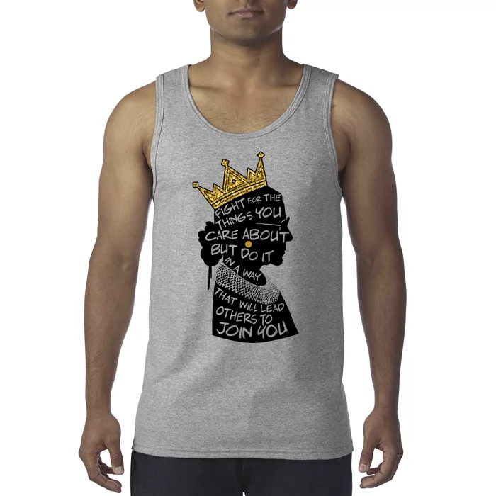 RGB Queen Crown Quote Tribute Ruth Bader Ginsburg Tank Top