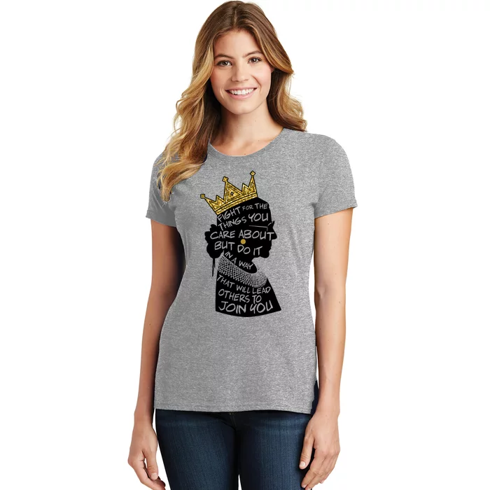 RGB Queen Crown Quote Tribute Ruth Bader Ginsburg Women's T-Shirt